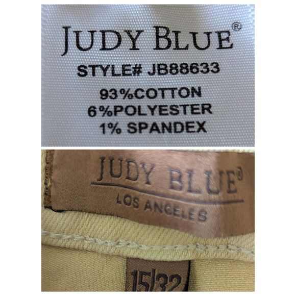 JUDY BLUE khaki cargo straight leg pants style# JB88633  Sz 15/32 - Picture 3 of 9